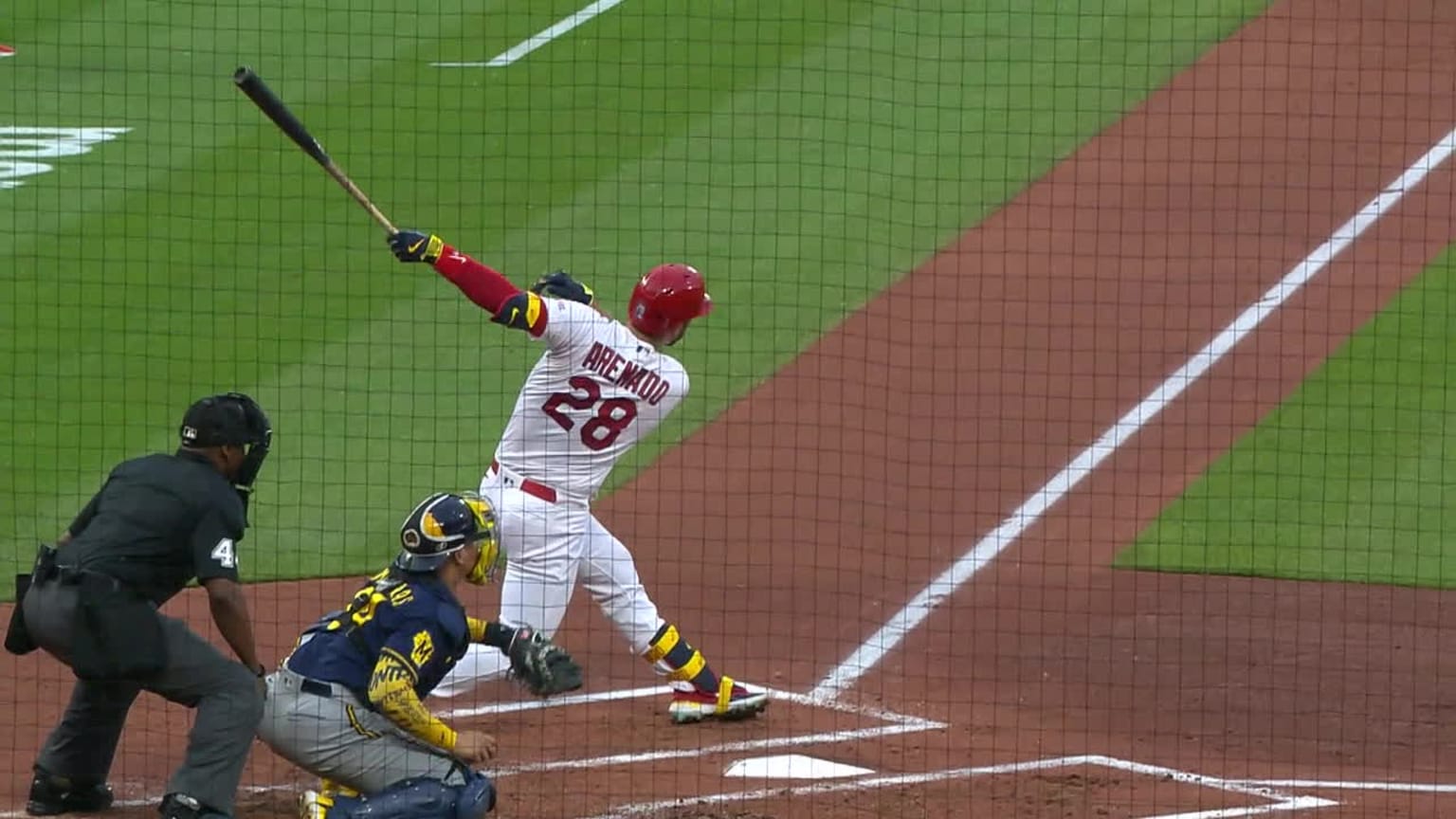 WATCH: Nolan Arenado extends NL home run lead in grand style