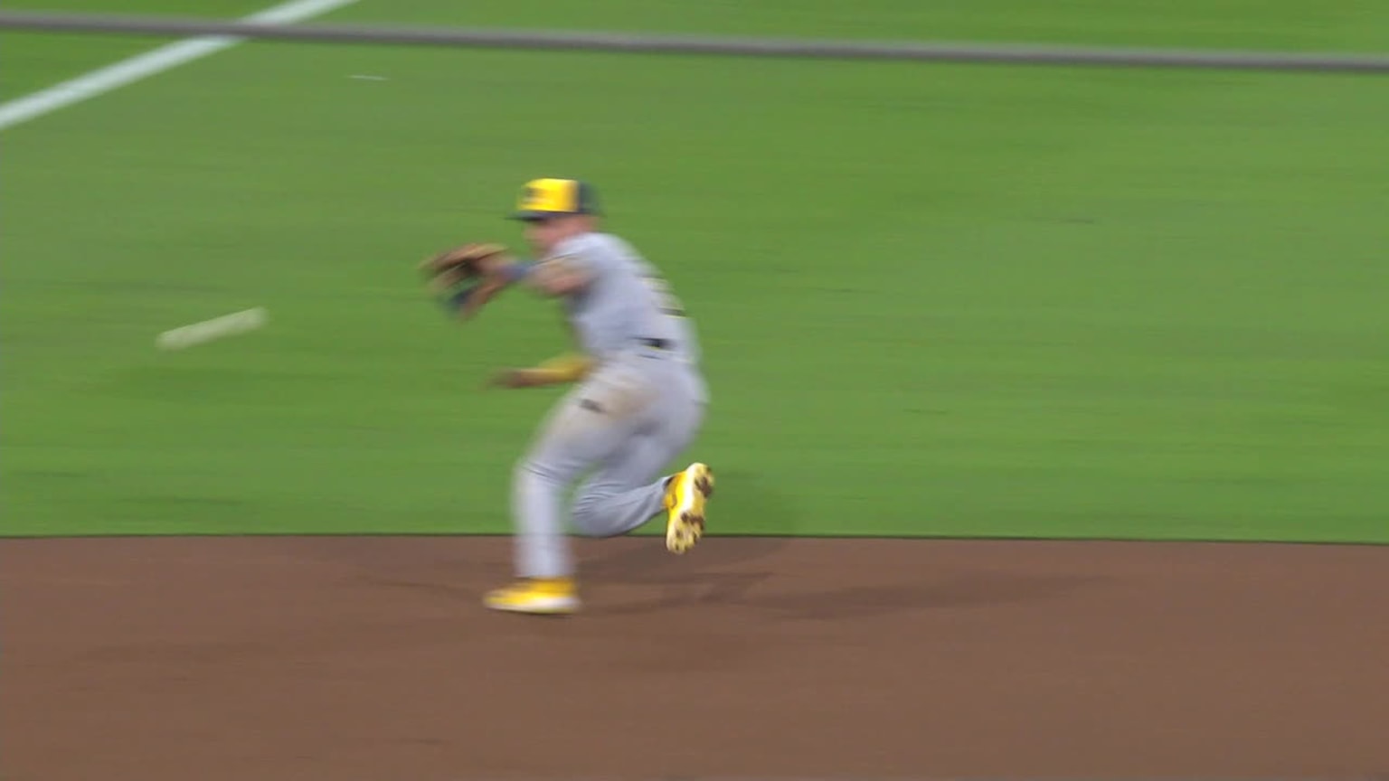 Joey Ortiz makes a nice snag and throw