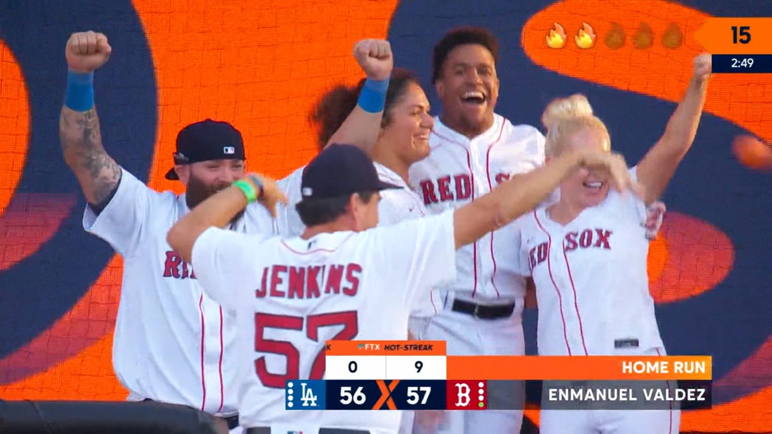 Rookie Enmanuel Valdez hits home run with family at Fenway