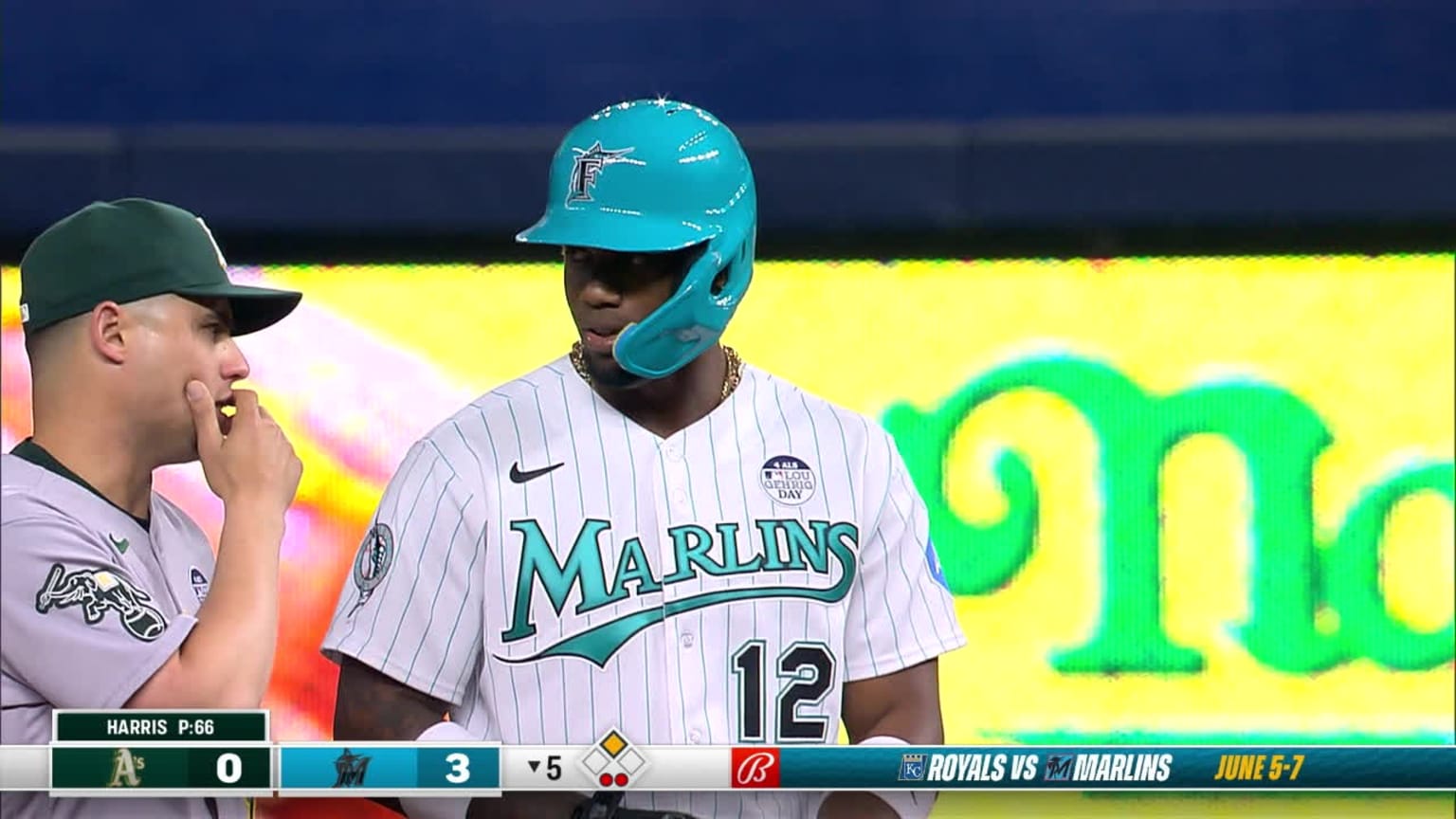 Soler hits an RBI double to left in the 5th inning | 06/02/2023 | Miami ...