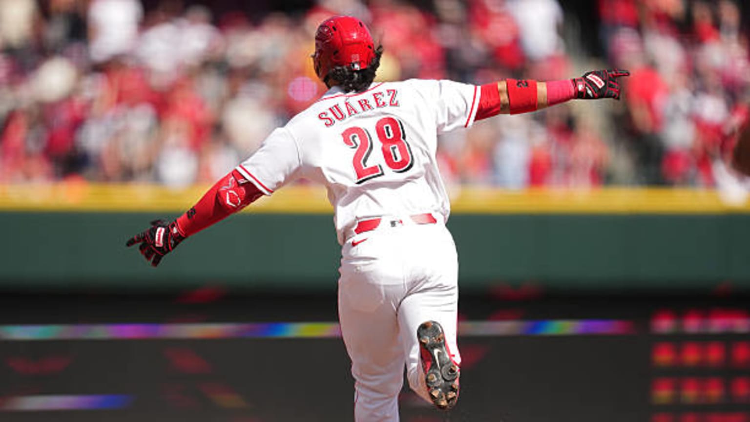 Data Viz: Eugenio Suárez's three-run homer | 03/29/2026 | Cincinnati Reds