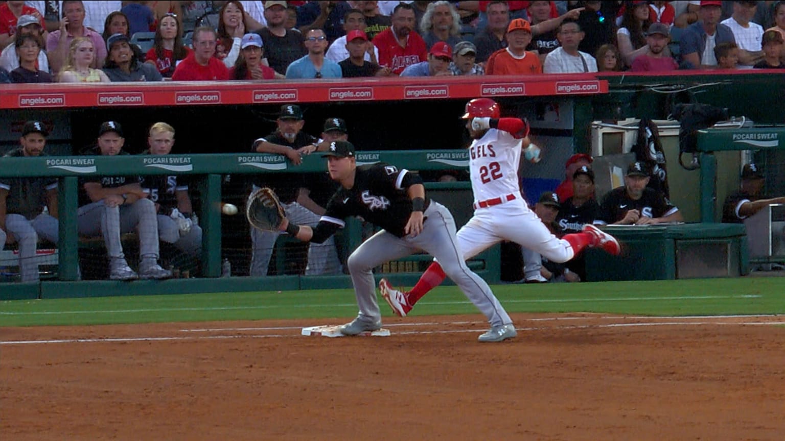 David Fletcher drives in run 06/27/2023 Los Angeles Angels