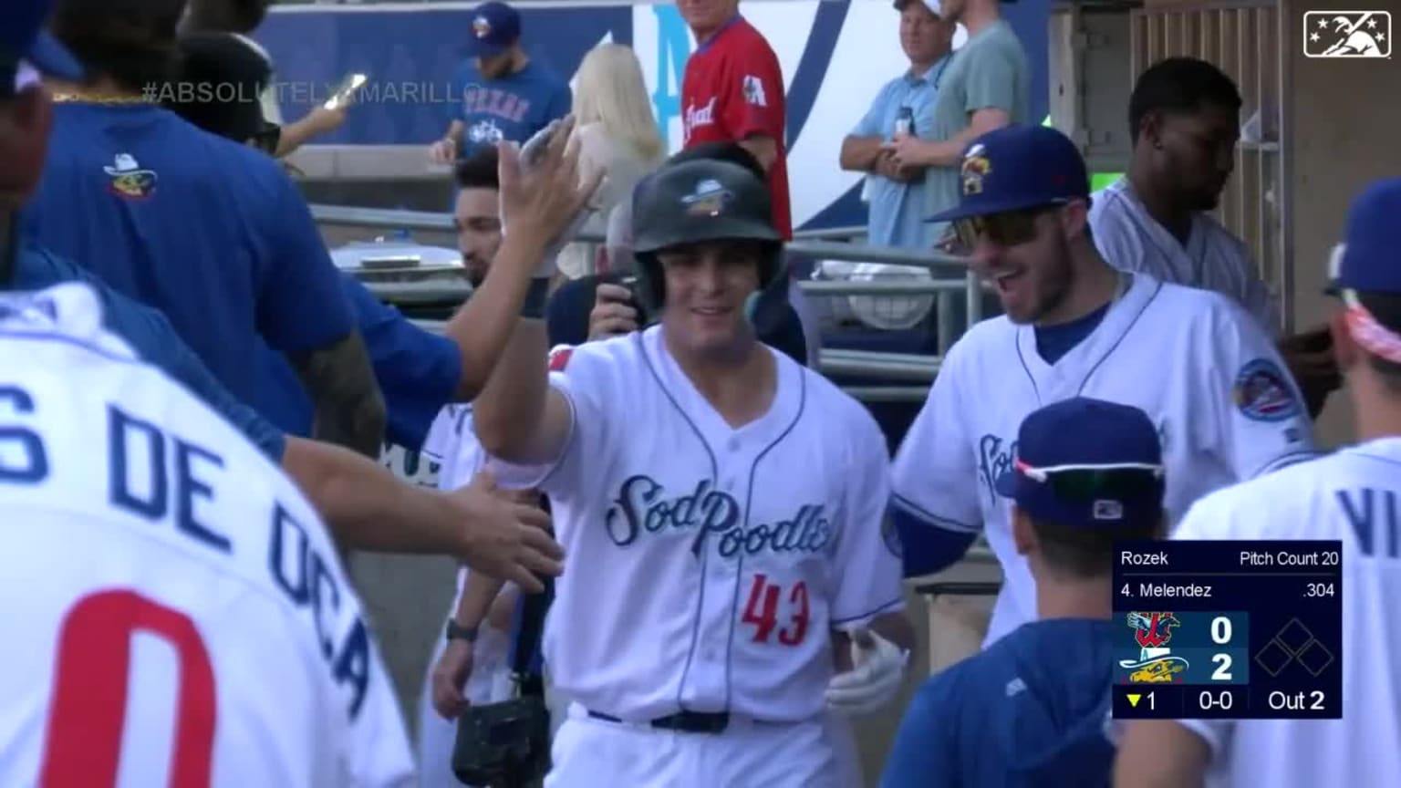 Ivan Melendez launches a home run to left field 07/23/2023