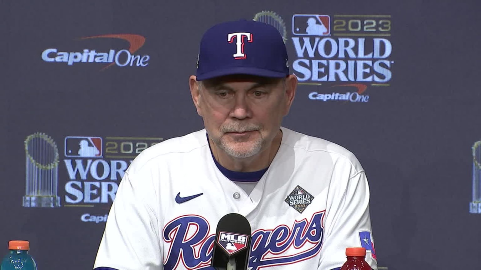 Bruce Bochy talks Montgomery's outing, Andrew Heaney | 10/28/2023 ...