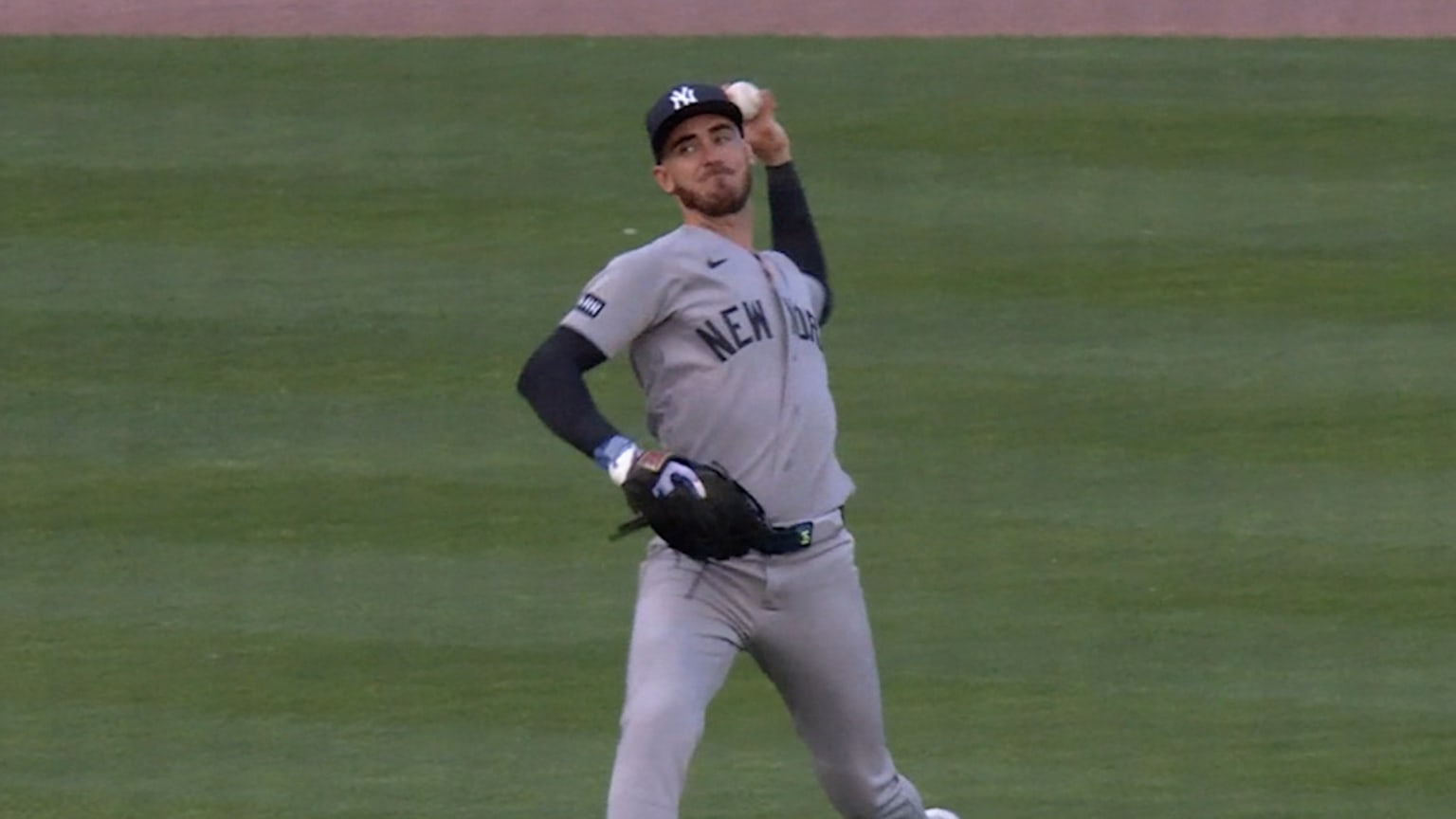 Left Fielder Cody Bellinger Throws Out Riley Greene at Home Plate