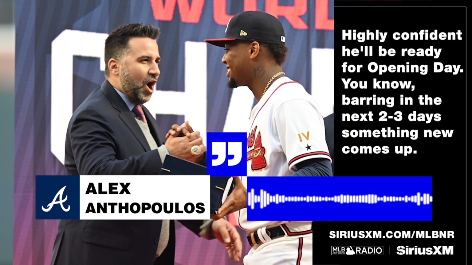 Alex Anthopoulos on Ronald Acuña's knee examination | 03/03/2024 ...
