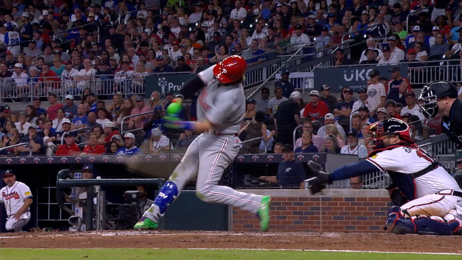Bryce Harper pega HR de 3 carreras vs Atlanta | 19/09/2023 | Los ...