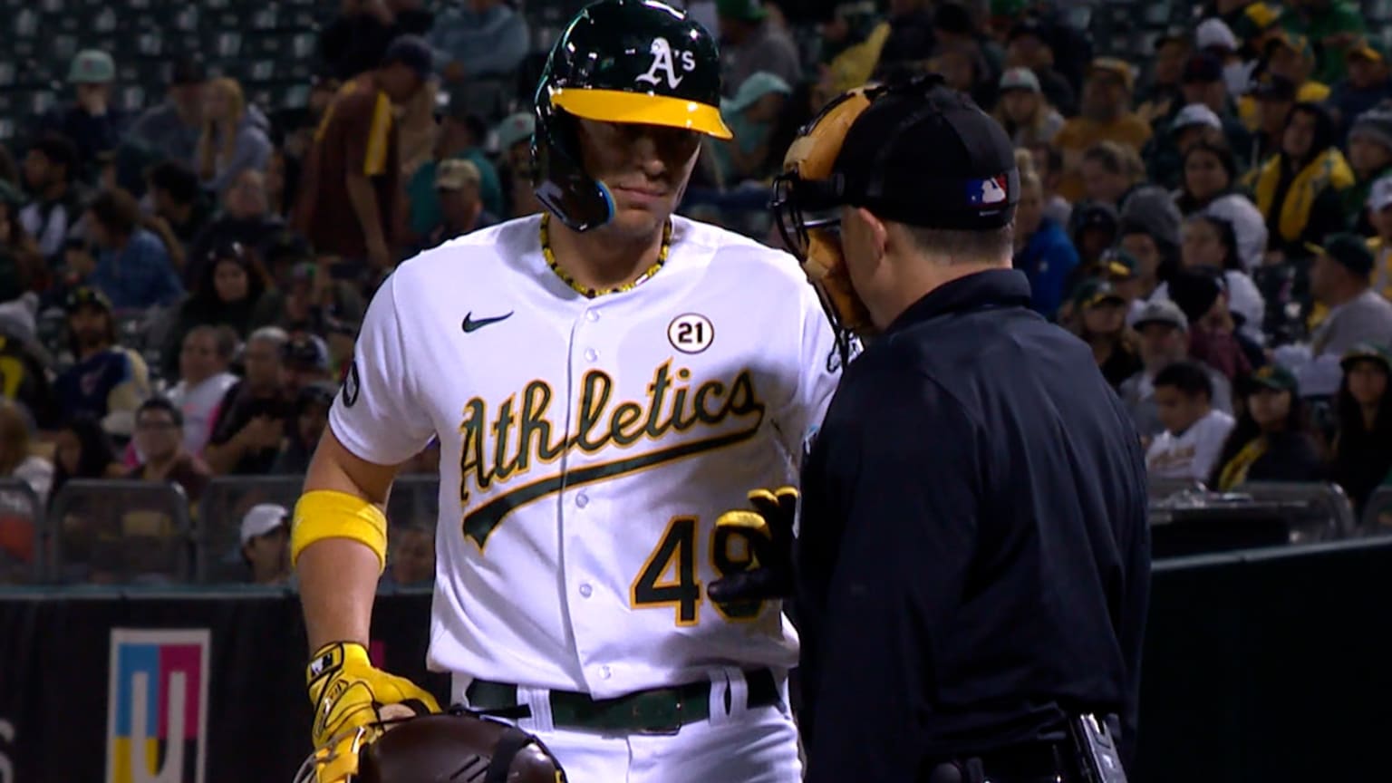 Ryan Noda gets ejected after grounding out 09/15/2023 Athletics