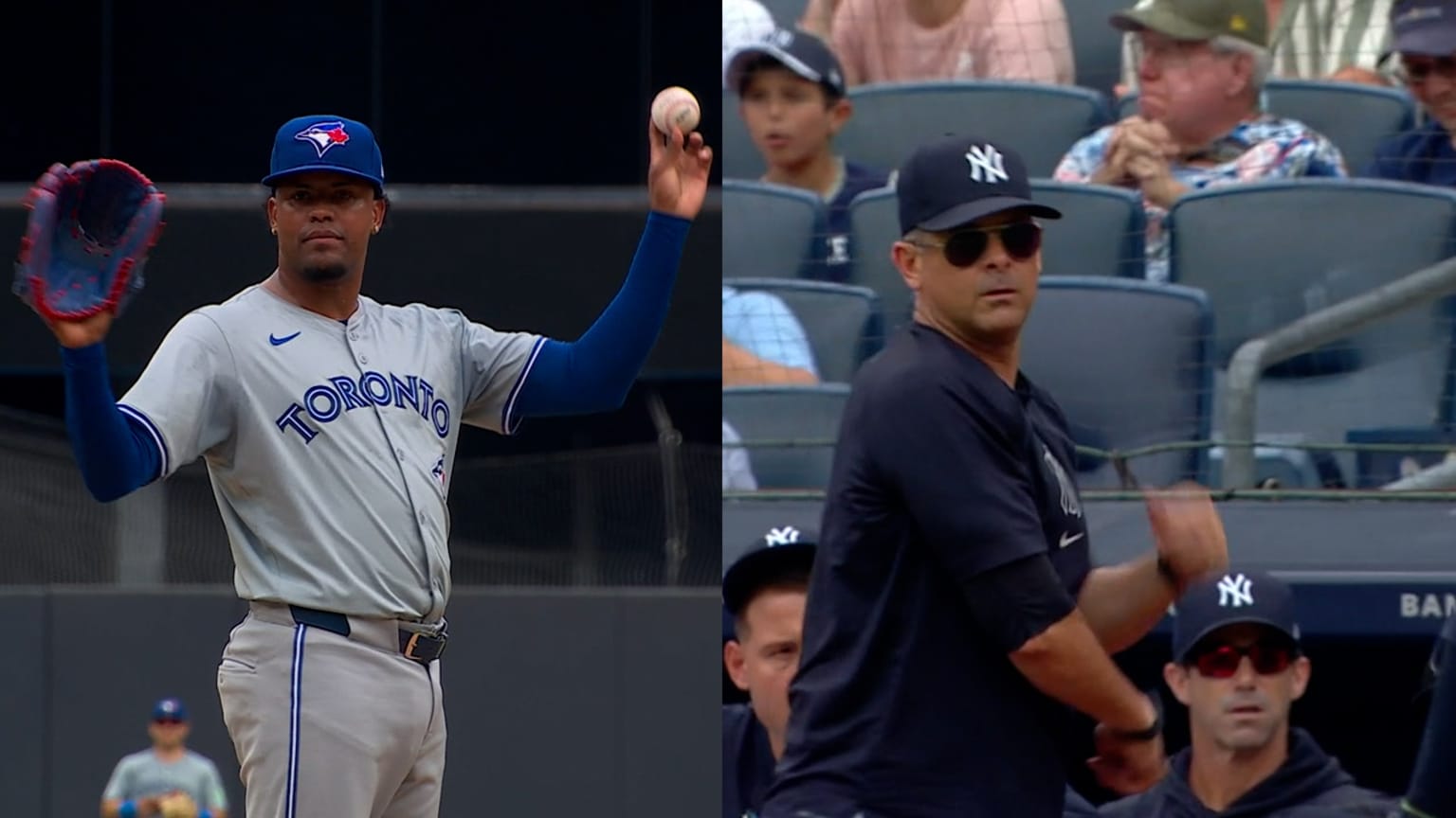 Aaron Boone throws ball before ejection | 08/04/2024 | New York Yankees