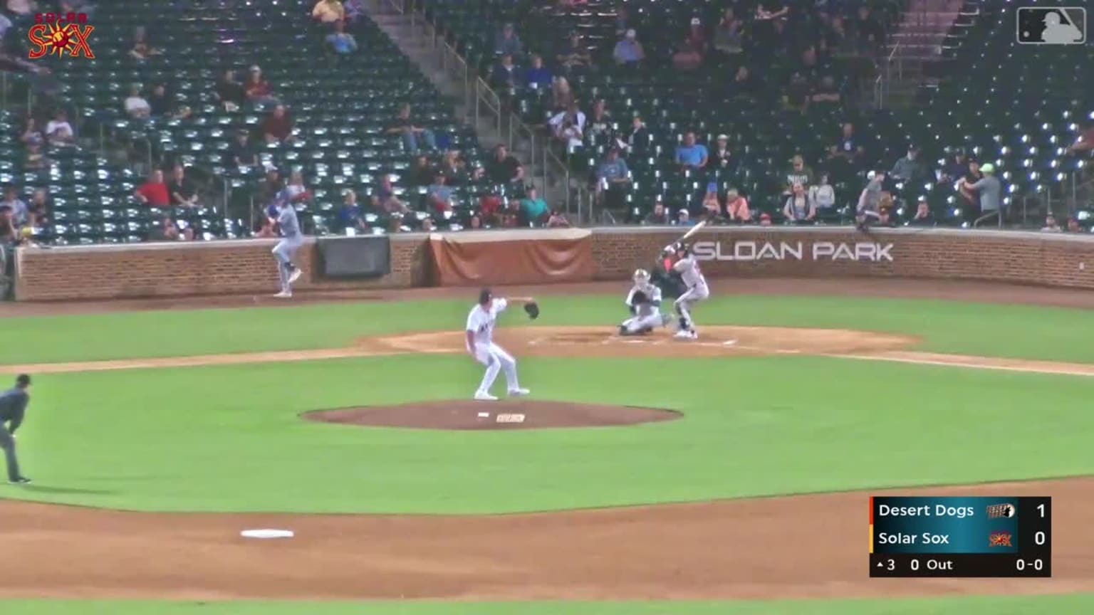 Tate Southisene triples (1) on a sharp line drive to center fielder ...