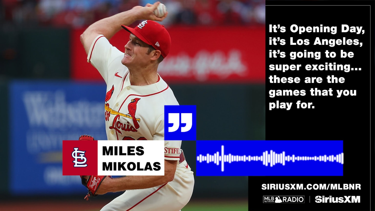 Miles Mikolas on starting Opening Day 03/26/2024 St. Louis Cardinals