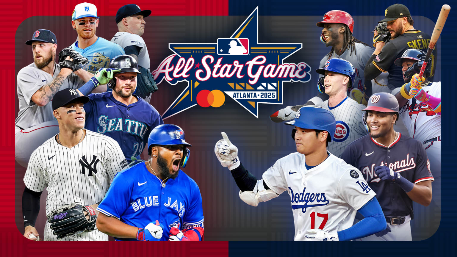 MLB Star Game 2025 フーディー ネイビー レッド オールスター MLB Star Game 2025 フーディー ネイビー レッド オールスター Men's