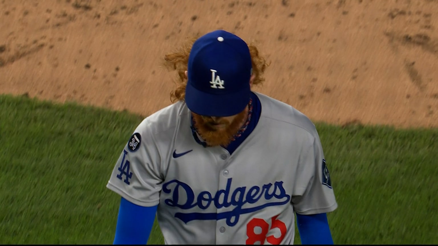Dustin May strikes out Michael Busch | 04/22/2025 | Los