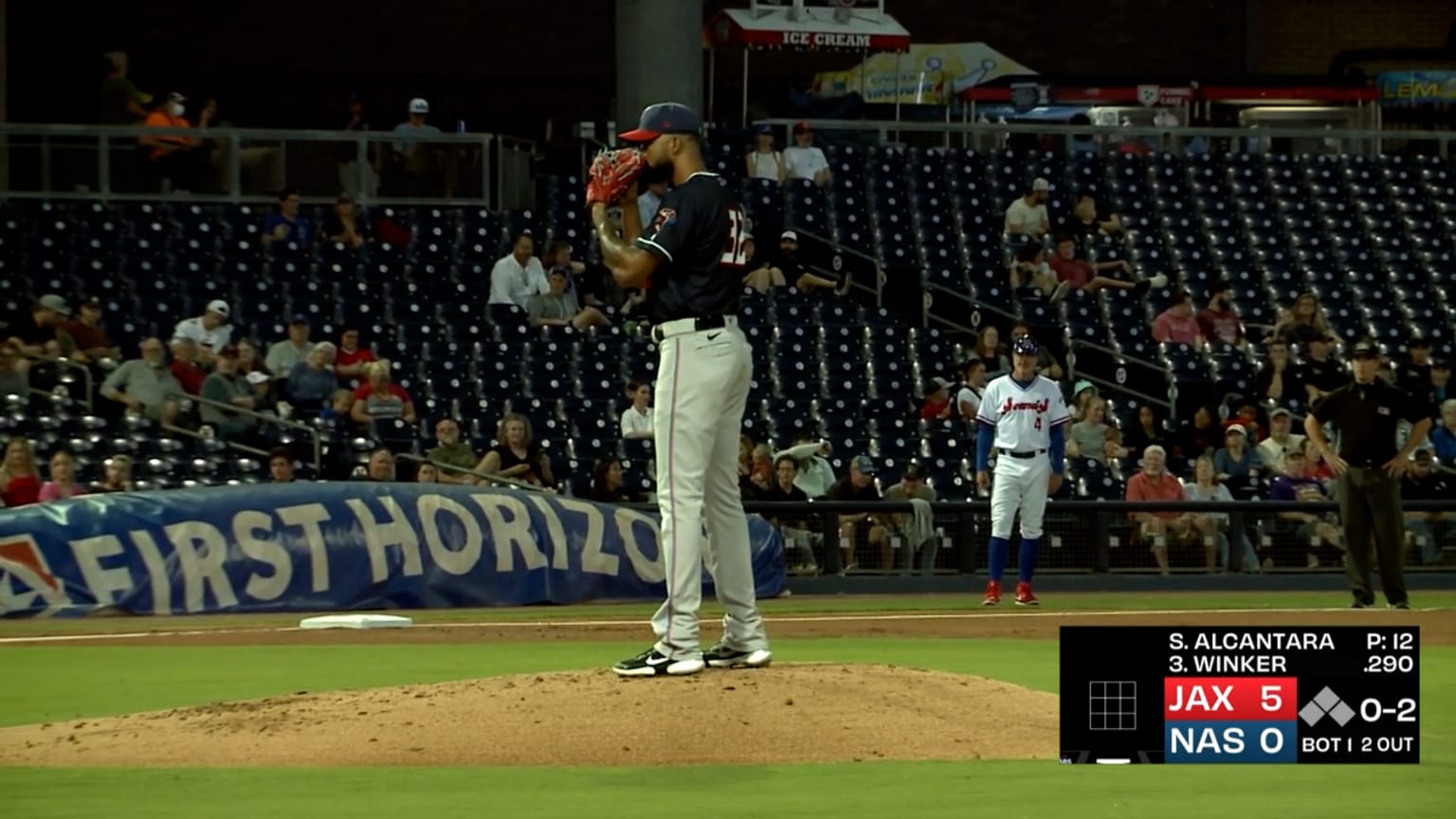 Sandy Alcantara strikes out four during a rehab start 09/22/2023