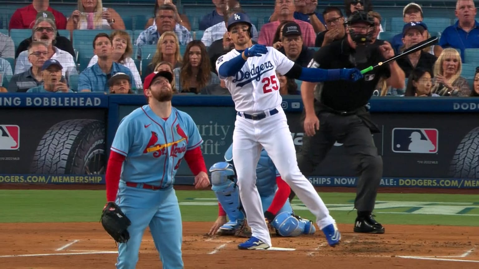 Dodgers Video: Trayce Thompson Hits 3-Run Home Run Vs. Brewers