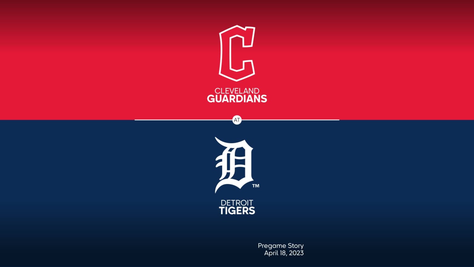 Guardians at Tigers - April 17, 2023: Title Slate | 04/16/2023 | MLB.com