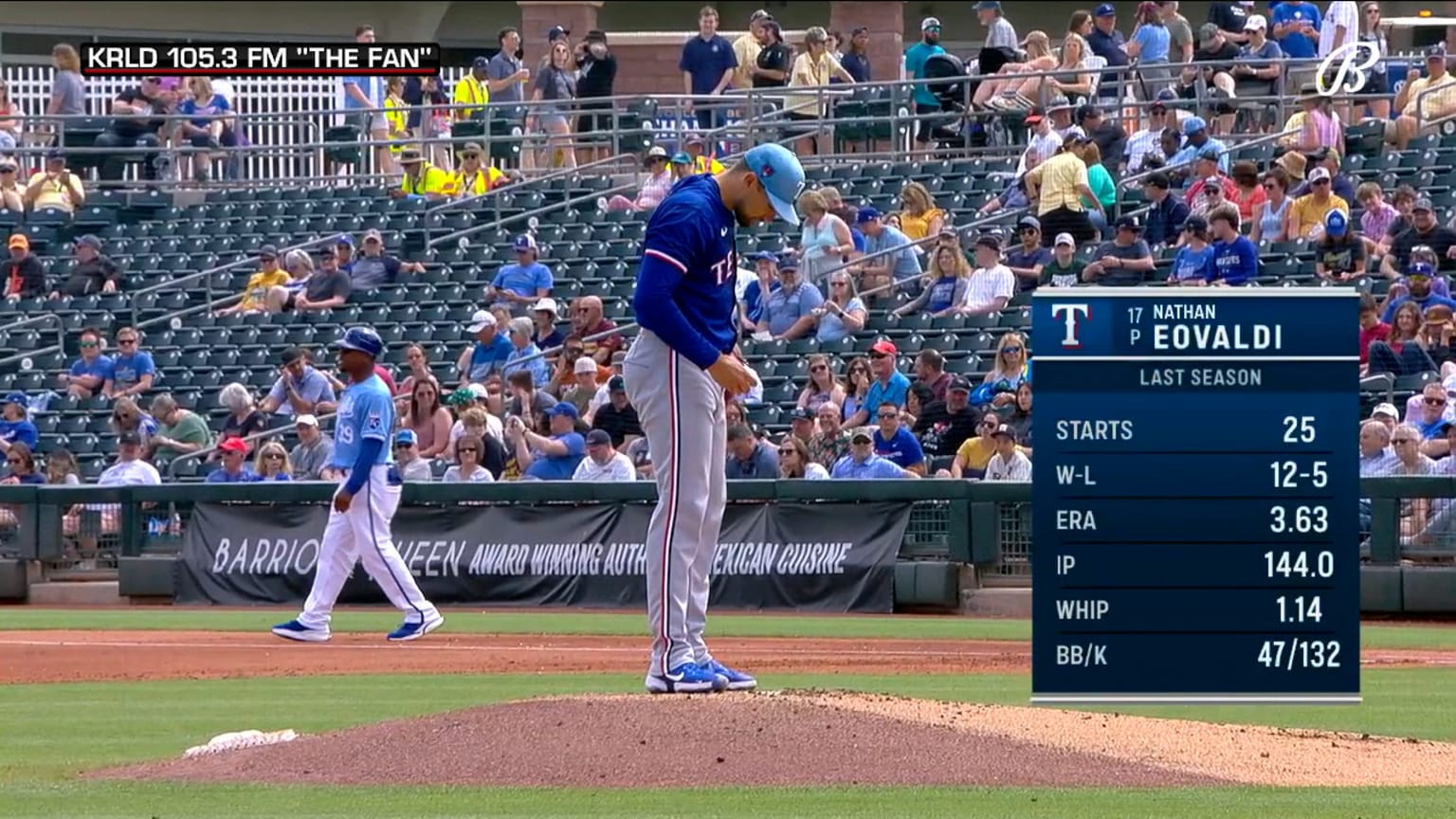 Nathan Eovaldi strikes out three batters vs. Royals | 03/23/2024 ...
