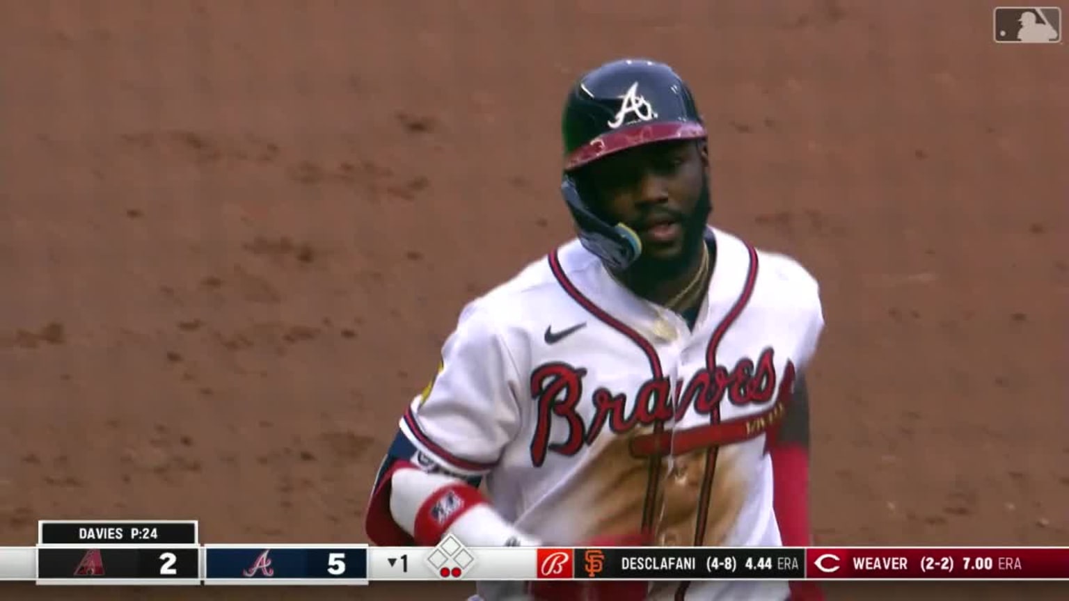 Braves score five runs in the bottom of the 1st 07/18/2023 Atlanta Braves