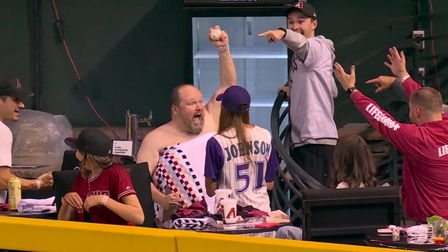 Dbacks fan jumps in the pool 10/31/2023 Arizona Diamondbacks
