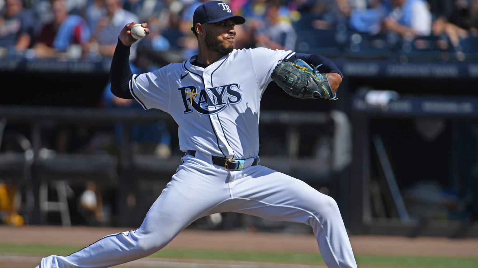 Taj Bradley fans Dane Myers 06/07/2025 Tampa Bay Rays