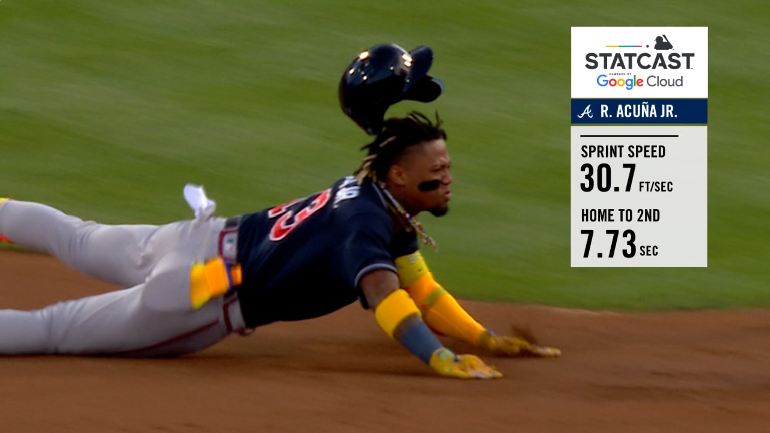 Acuña's sprint speed to second 10/11/2023