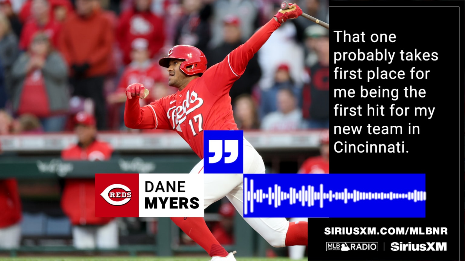 Dane Myers on his first hit as a Cincinnati Red | 03/30/2026 ...