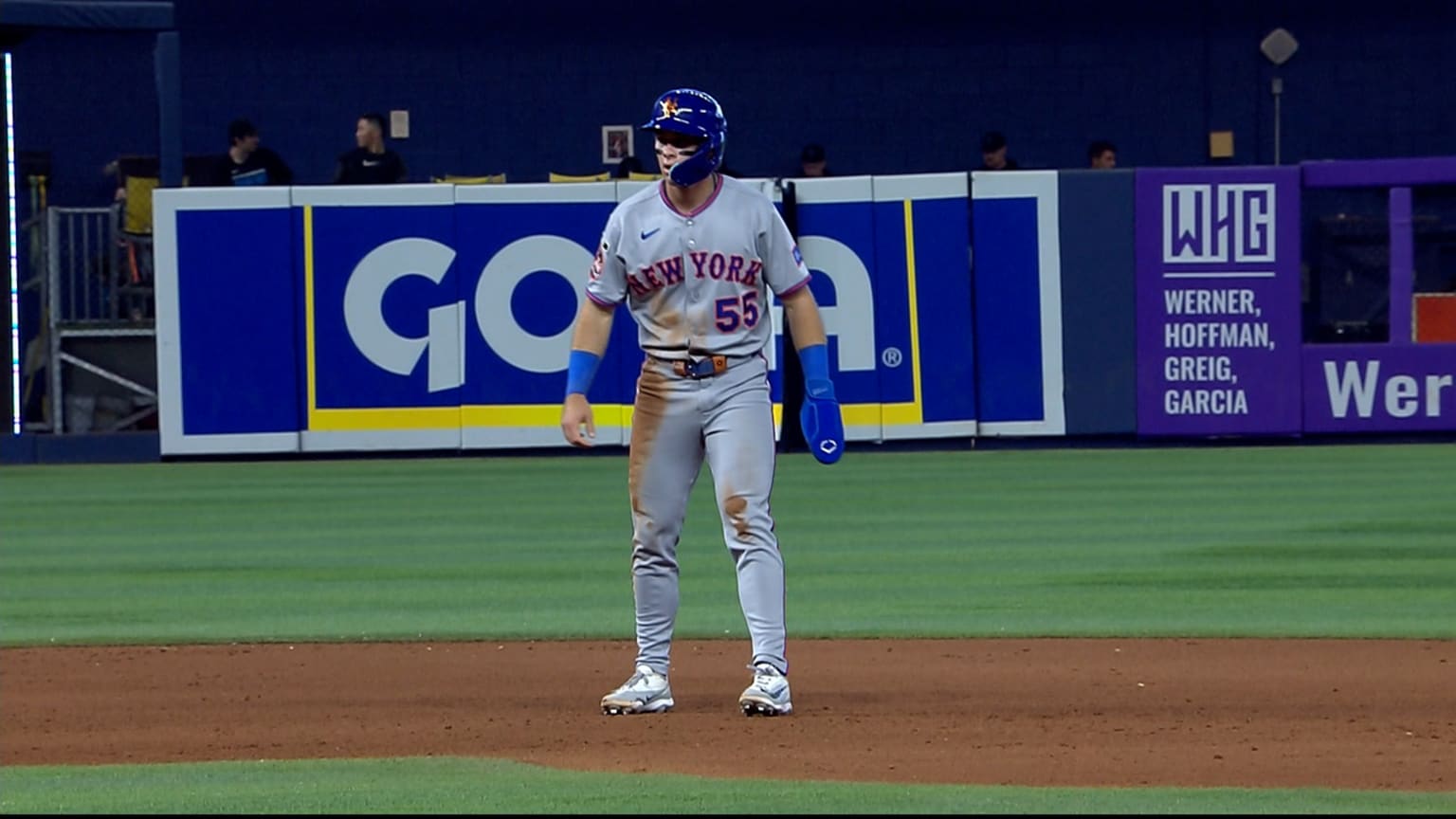 Nick Morabito's first MLB stolen base