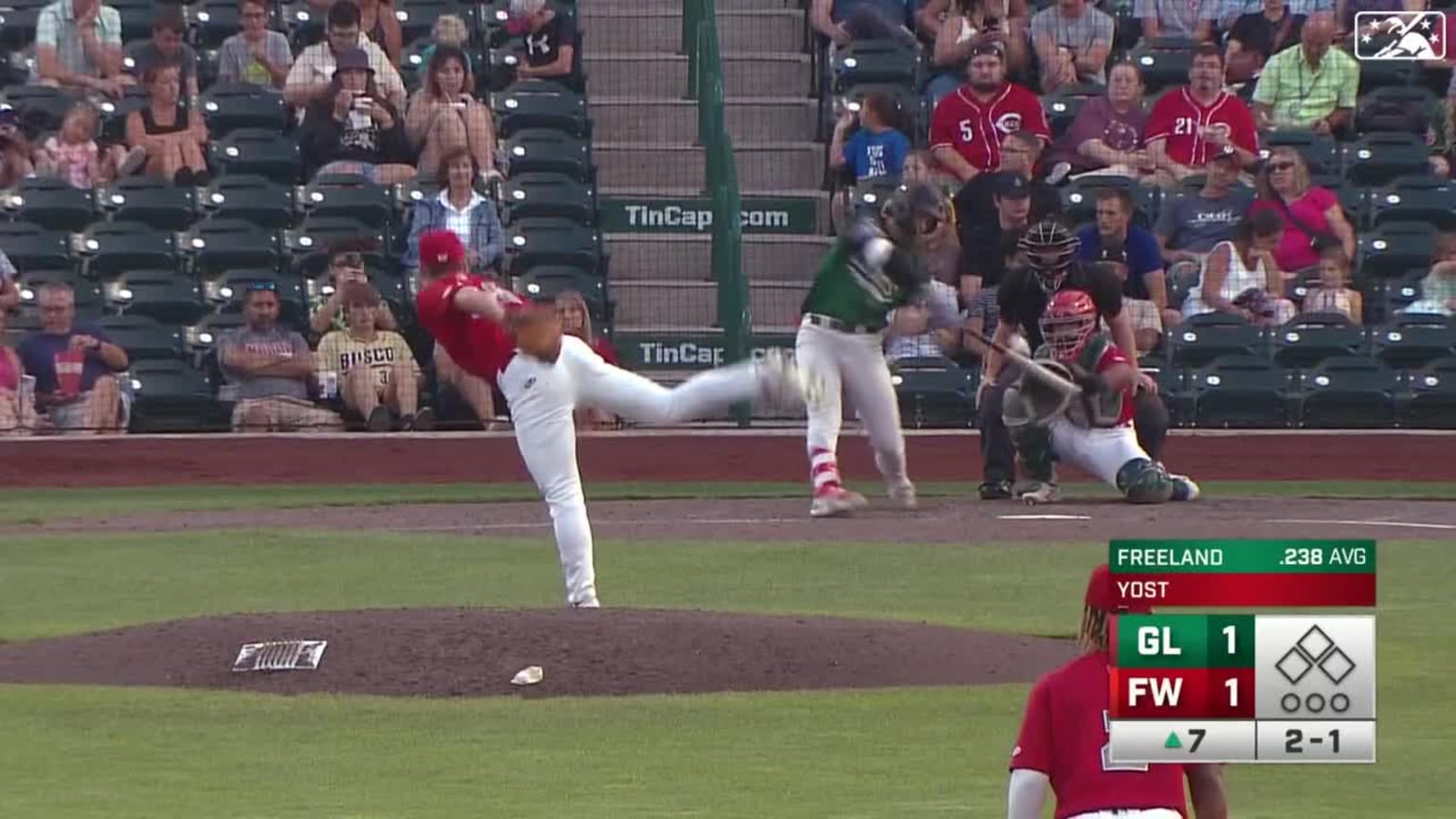 Alex Freeland hits his seventh home run to right 08/03/2023