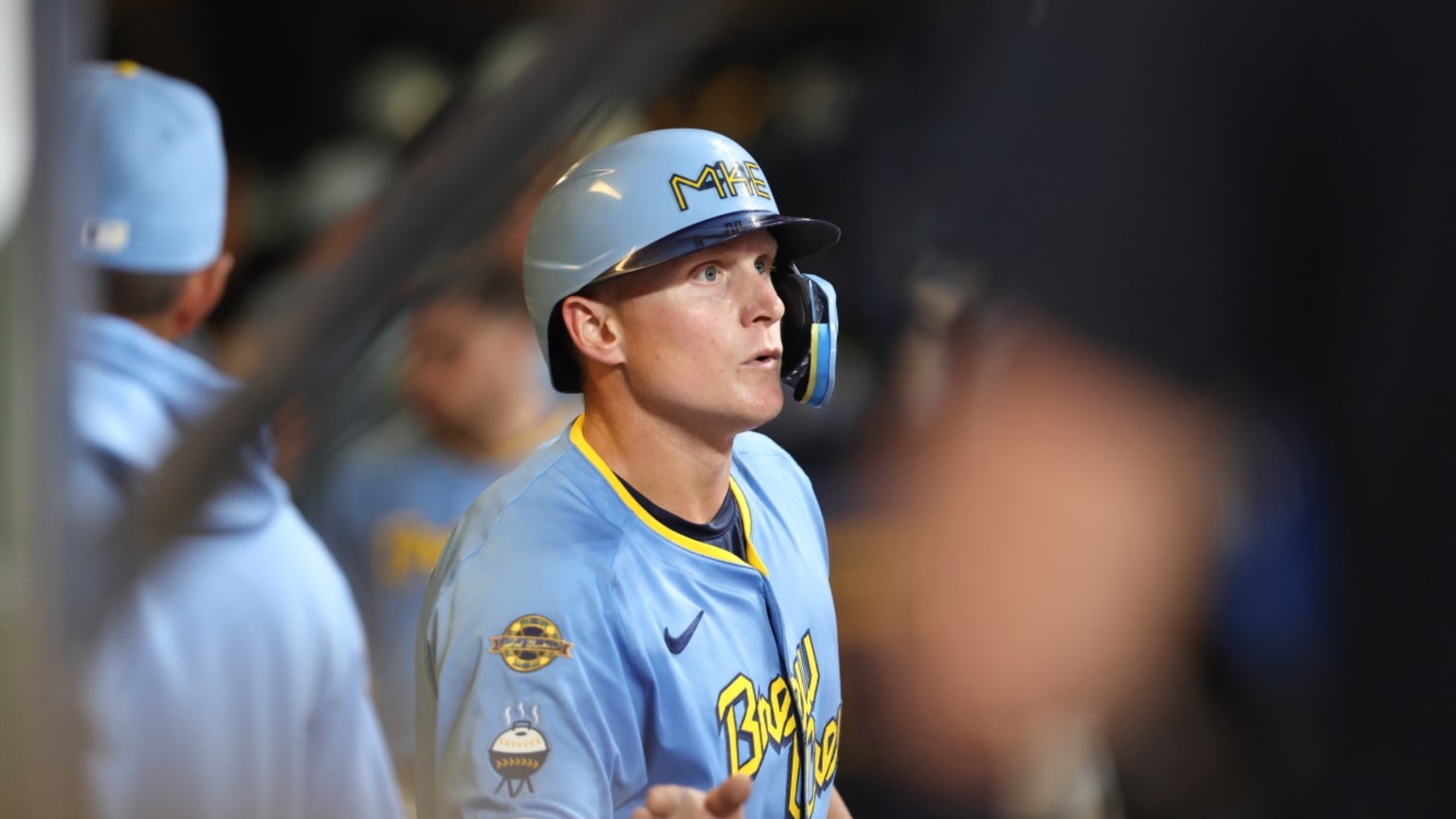 Andrew Vaughn scores on a wild pitch