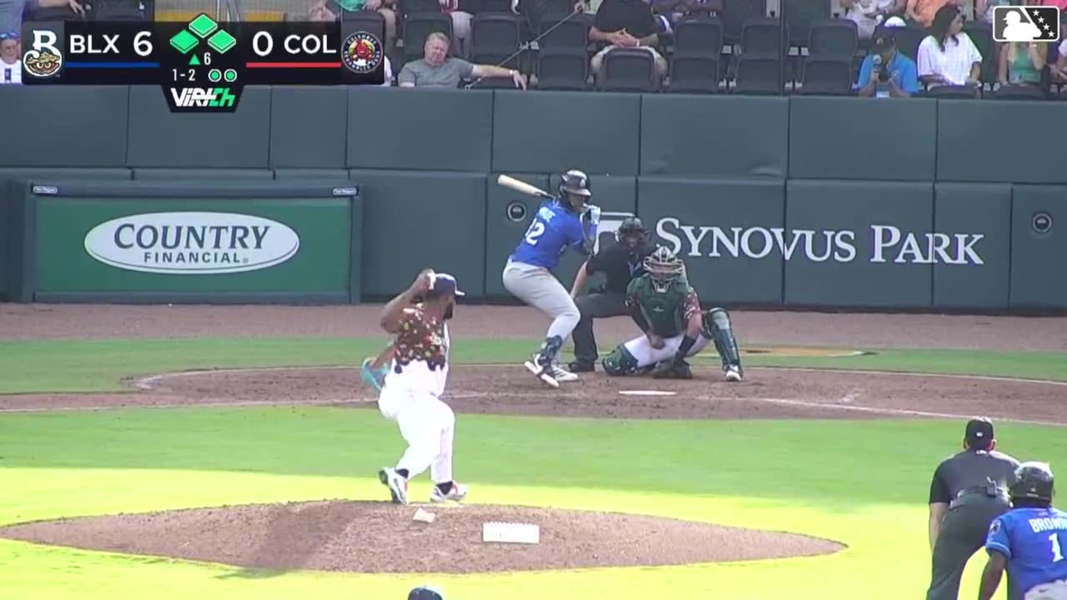 Jesús Made triples (4) on a line drive to right fielder Tristin English ...