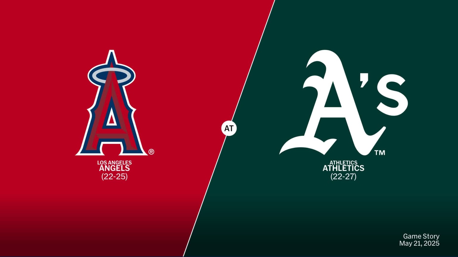 Angels at Athletics - May 21, 2025: Title Slate | 05/20/2025 | MLB.com