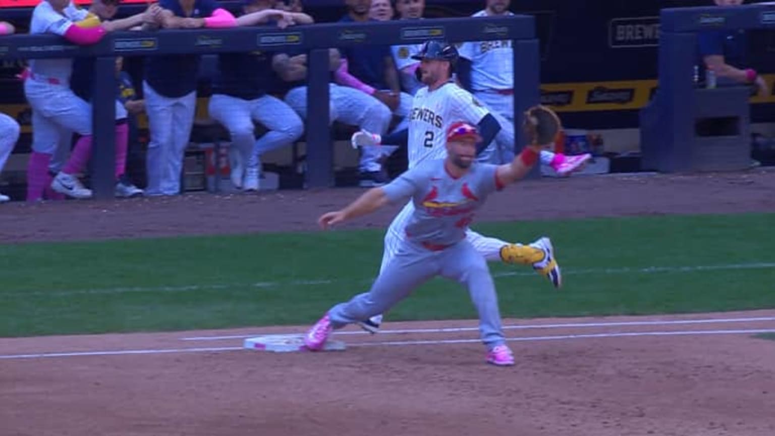Cardinals turn a double play after a challenge 05/12/2024 St. Louis Cardinals