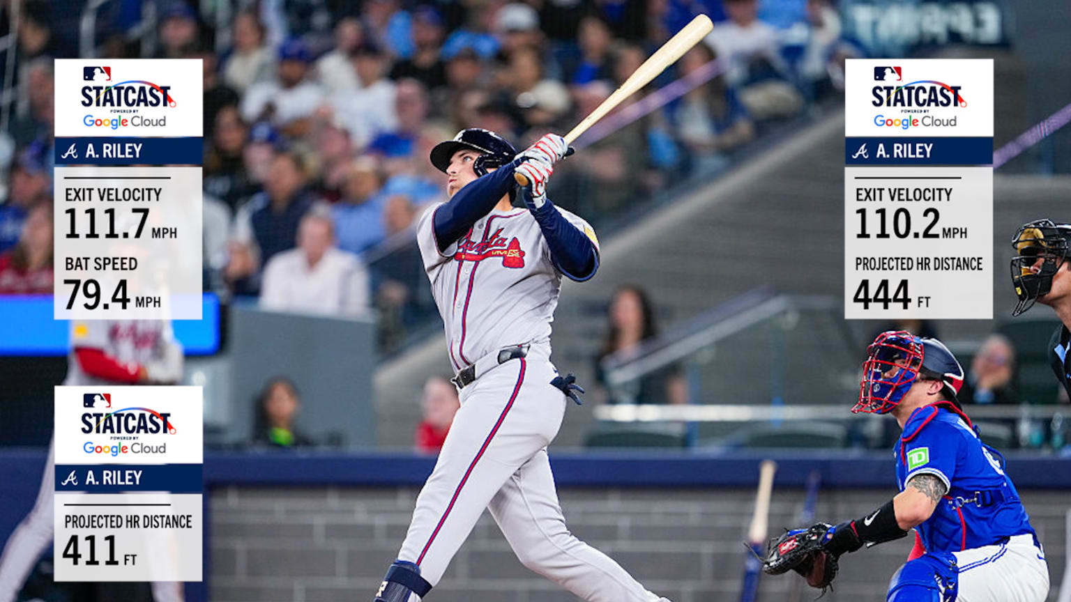 Austin Riley's pair of 400+ foot home runs | 04/14/2025 | MLB.com