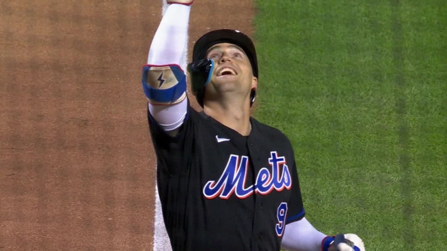 Photo: New York Mets Brandon Nimmo Celebrates Solo Home Run - SLP2023081810  