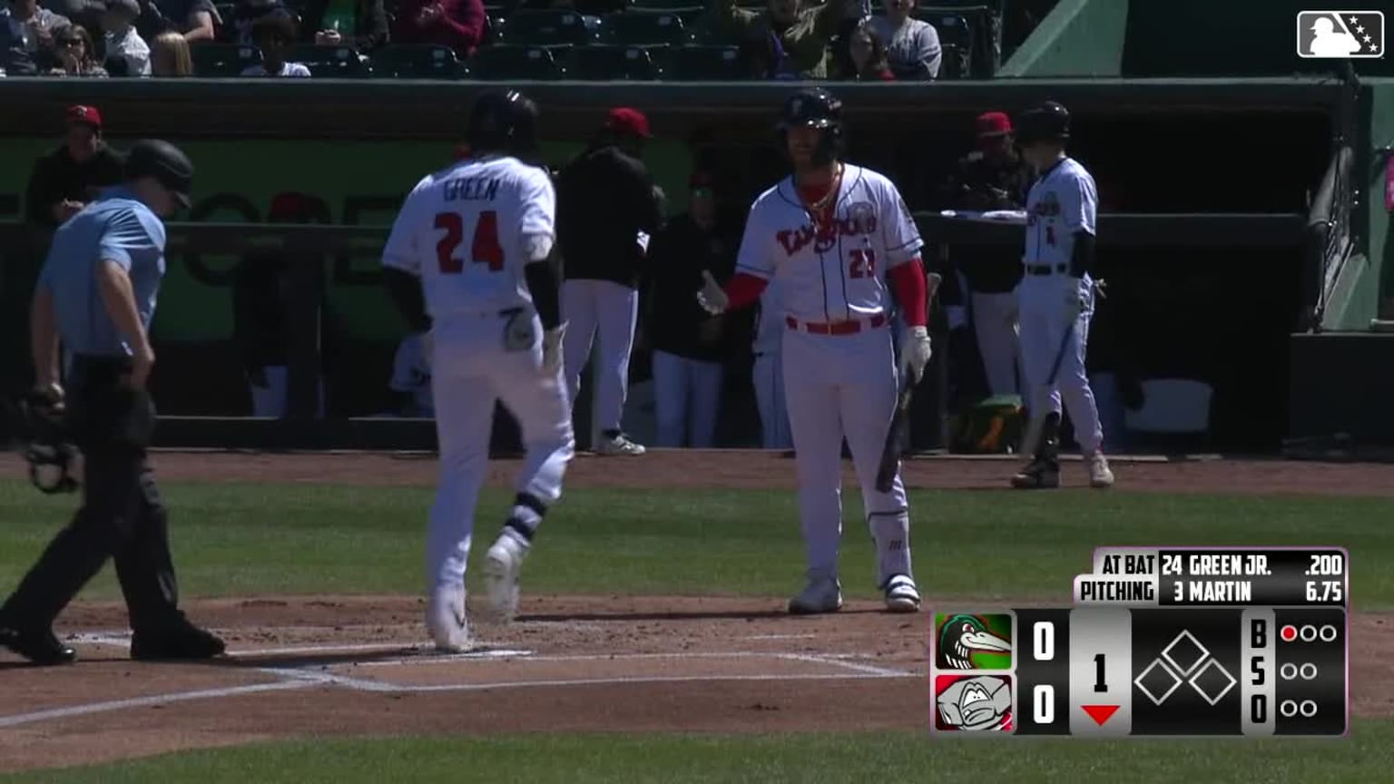 Rodney Green Jr. hits his third homer of the season | 04/12/2025 | New ...