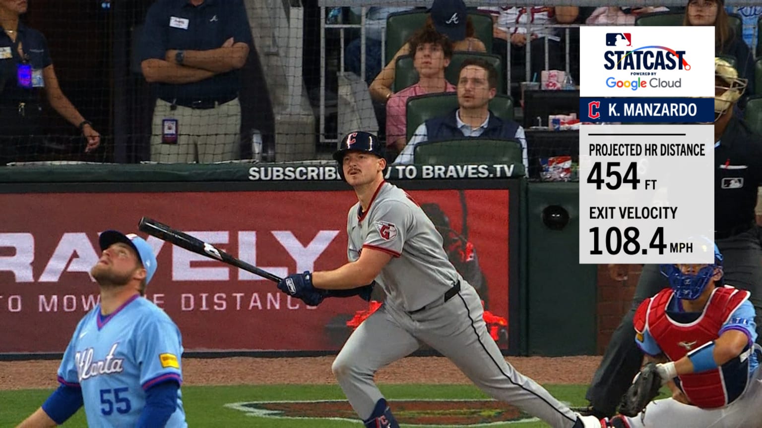 Kyle Manzardo's 454-foot, 108.4 mph home run | 04/10/2026 | Minnesota Twins