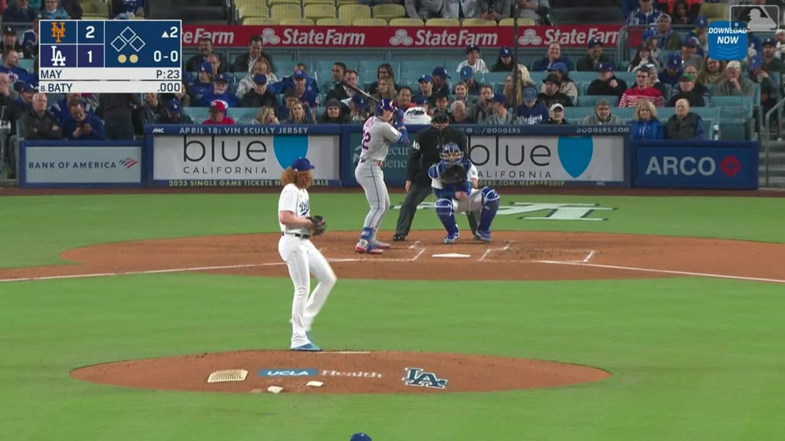 Baty's first MLB at bat in '23 04/17/2023 New York Mets