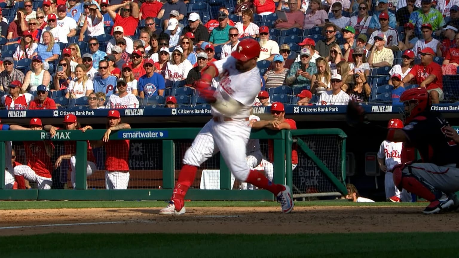 Kyle Schwarber muscles three-run homer to second deck | 08/08/2023 ...