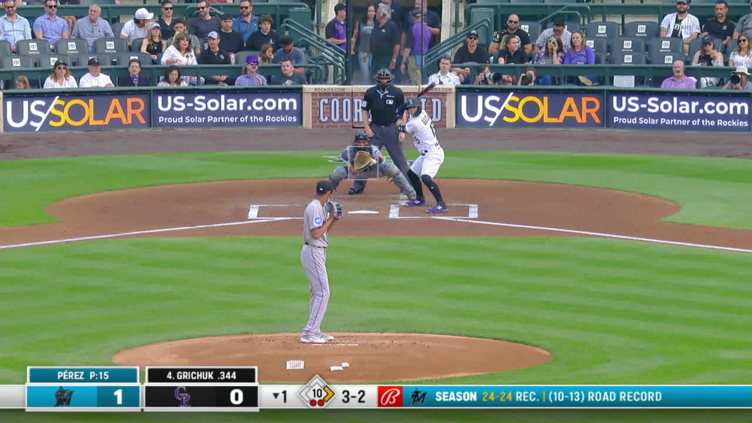 Eury Pérez's three strikeouts 05/23/2023 Miami Marlins