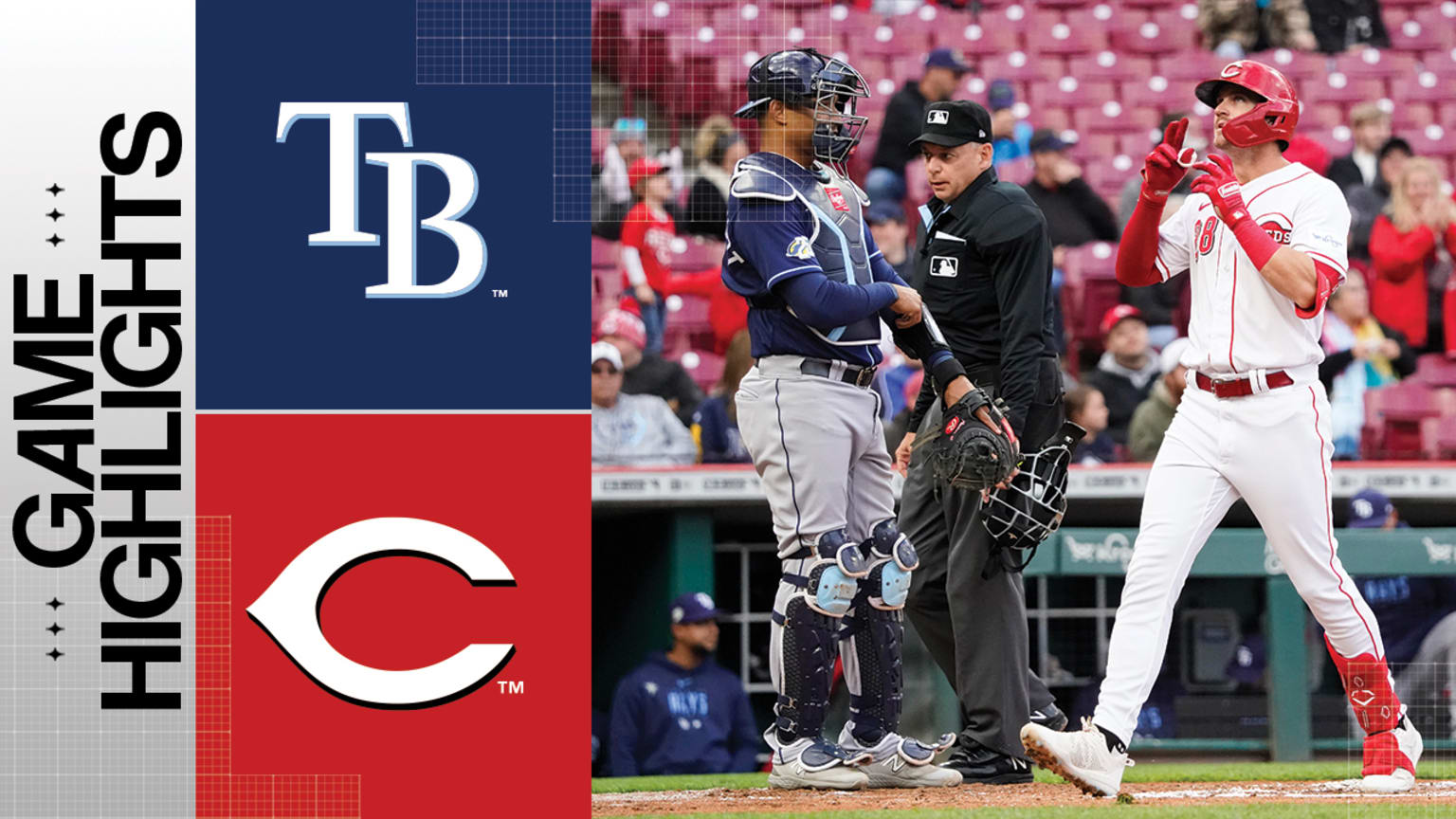 Friedl leads the Reds to an 8-1 win over the Rays | 04/17/2023 | Tampa ...