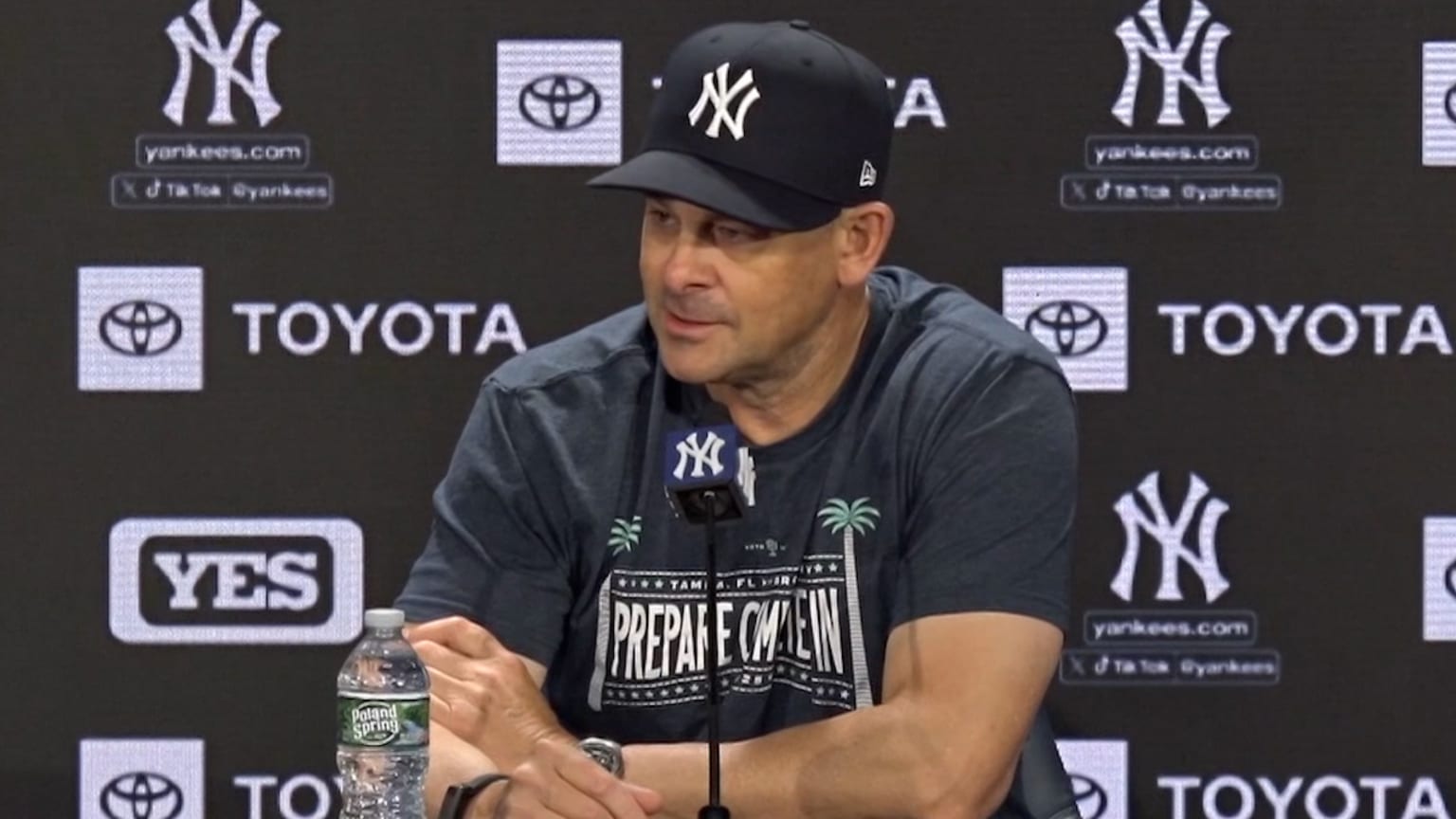 Aaron Boone on Luis Gil's live batting practice