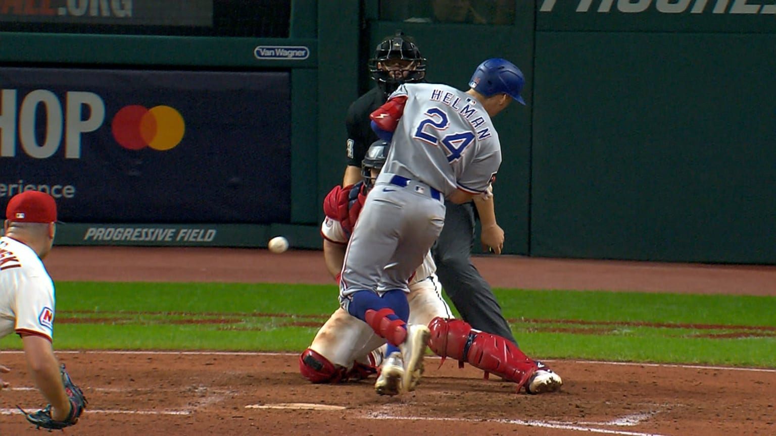 Michael Helman HBP stands after review | 09/27/2025 | Texas Rangers