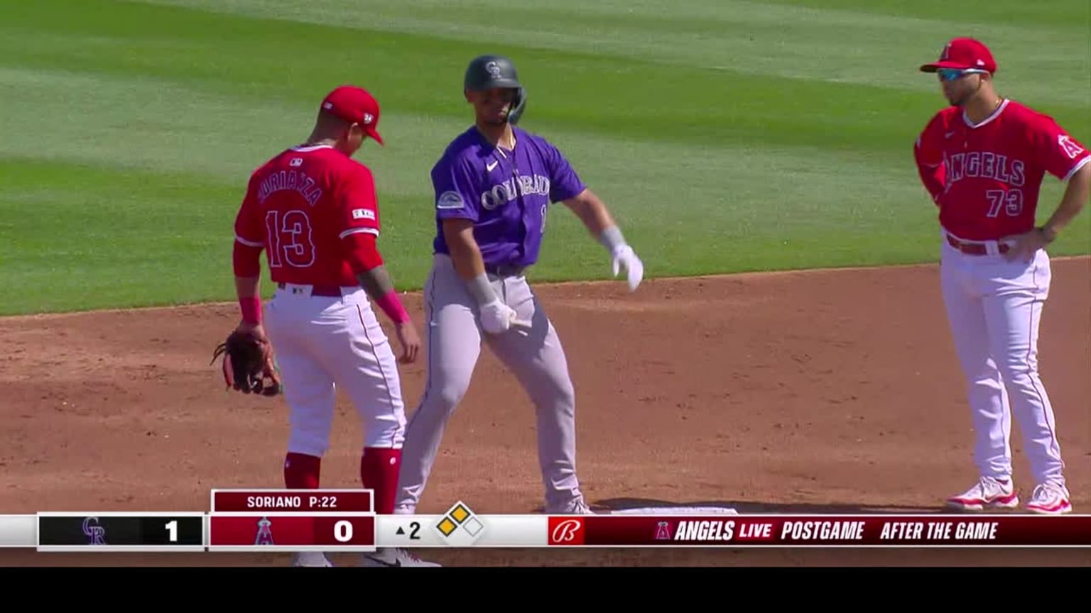 Ezequiel Tovar lines an RBI double to left field 03/08/2024