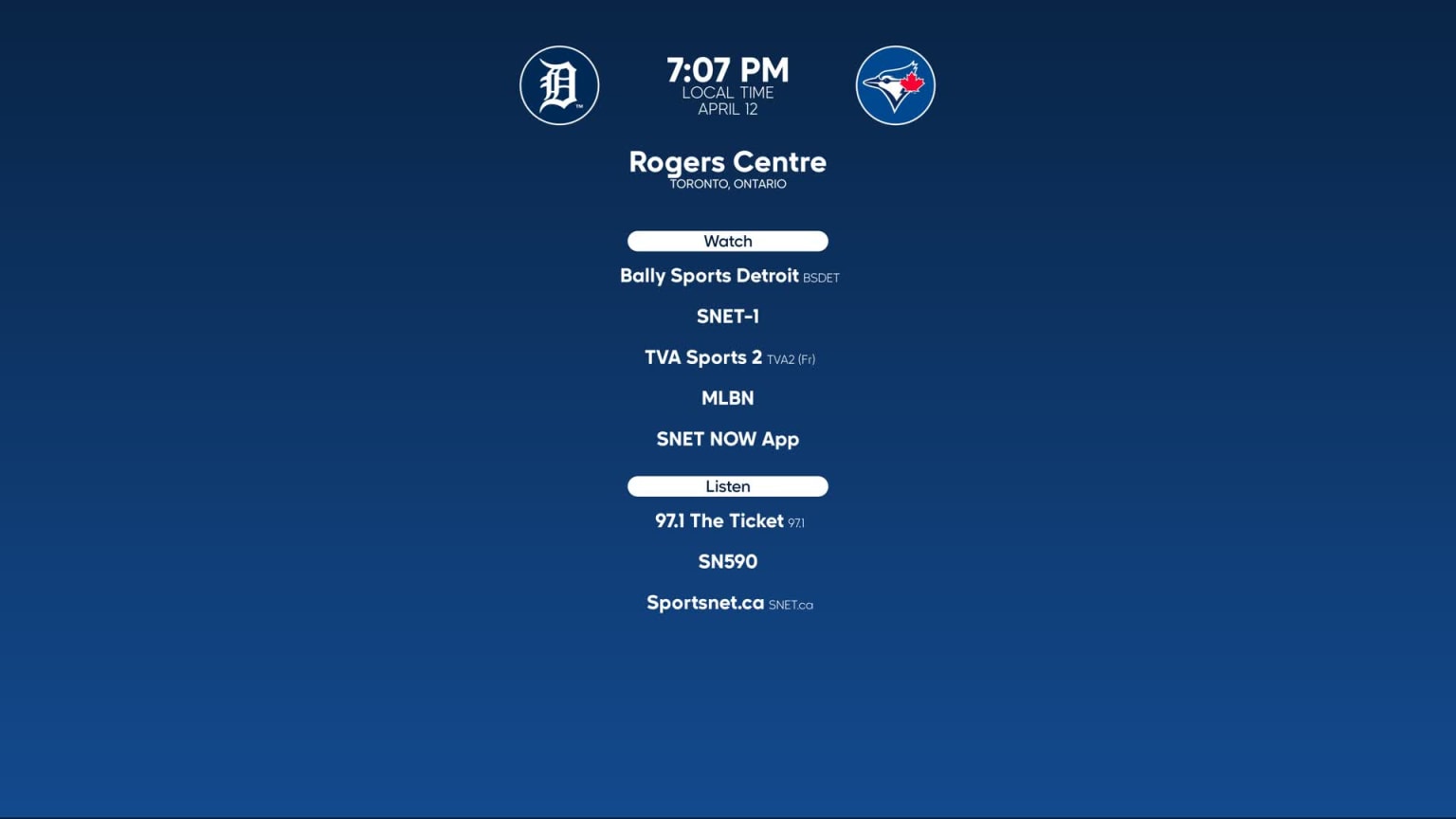 Tigers at Blue Jays - April 12, 2023: Tune In | 04/12/2023 | MLB.com