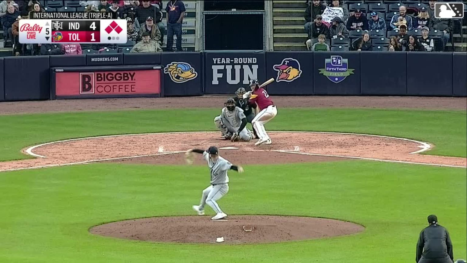 Max Anderson singles on a ground ball to left fielder Ronny Simon. Luke ...