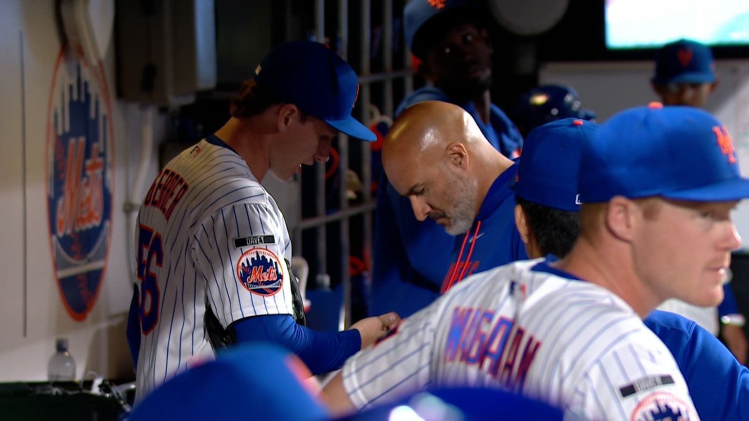Joey Gerber exits the game before the 9th inning
