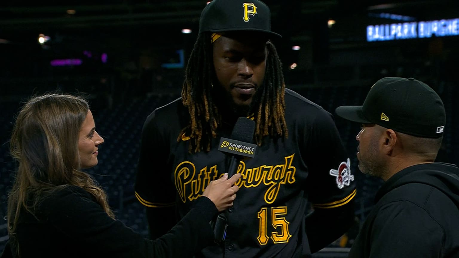 Oneil Cruz talks after Pirates' victory | 04/22/2024 | Pittsburgh Pirates