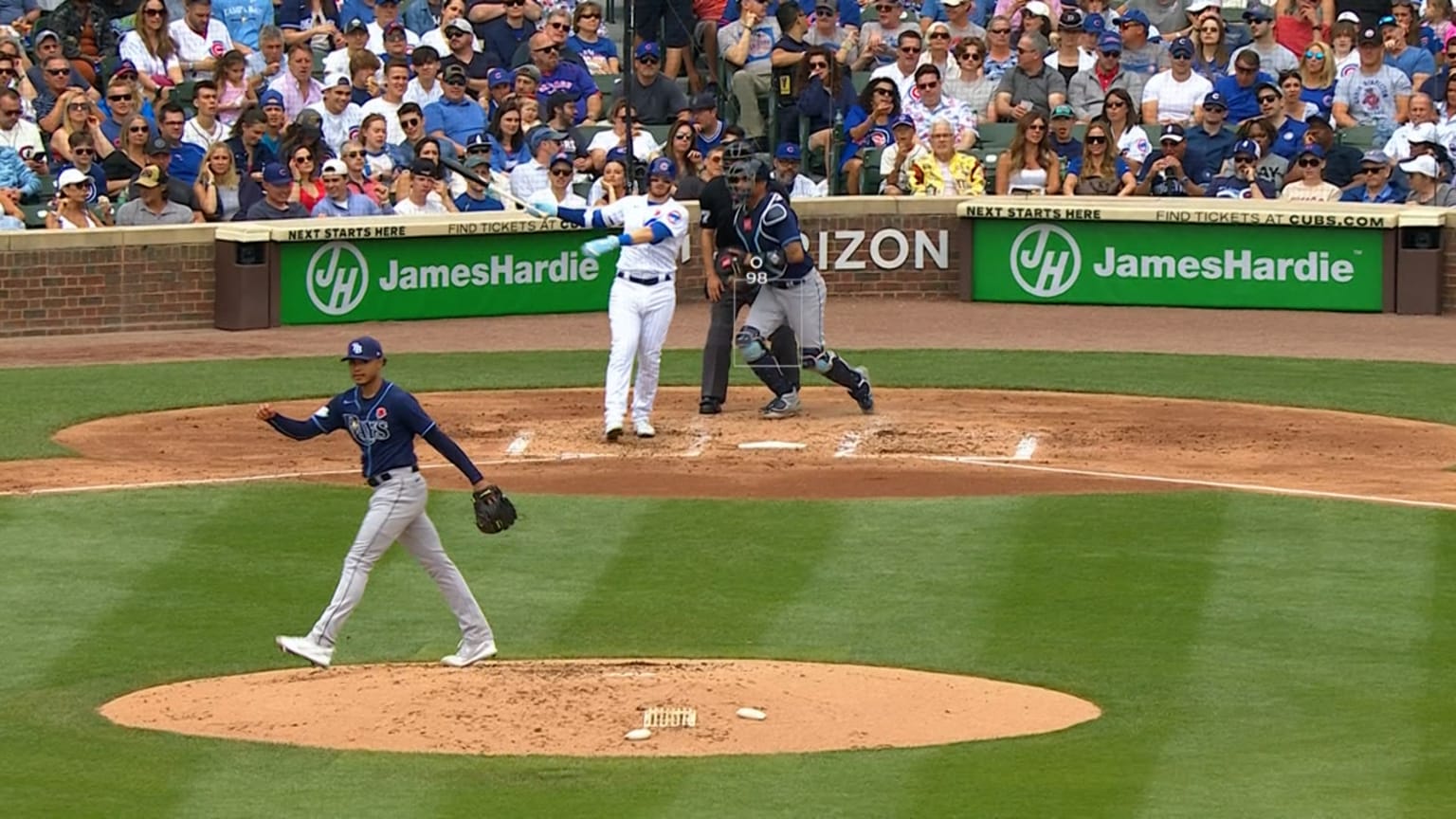 Taj Bradley strikes out Ian Happ in the 3rd inning | 05/29/2023 | Tampa ...