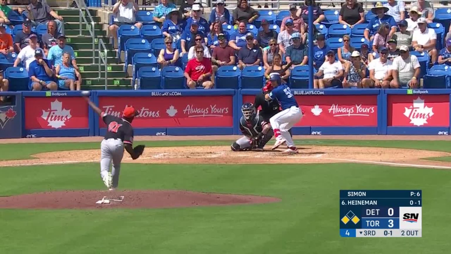 Tyler Heineman hits RBI single | 03/08/2026 | Toronto Blue Jays