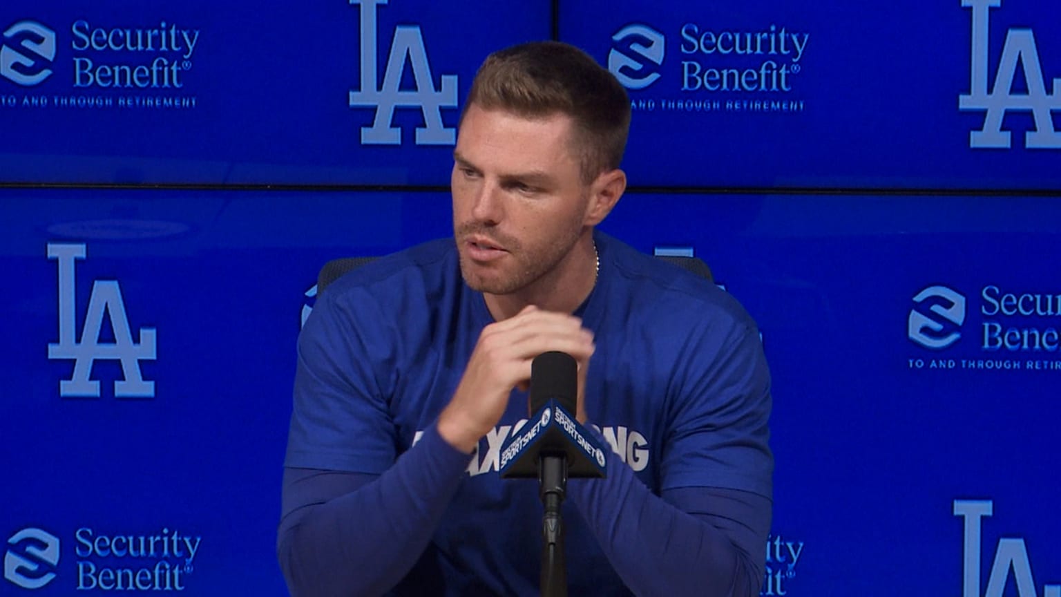 Freddie Freeman on his son